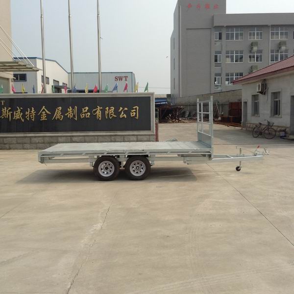 Hot dipped galvanized welded flat truck trailer for industrial
