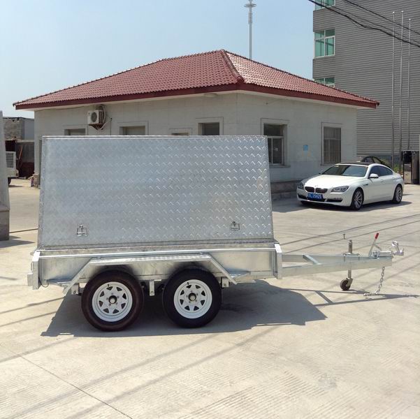Box trailer with aluminum tradesman top